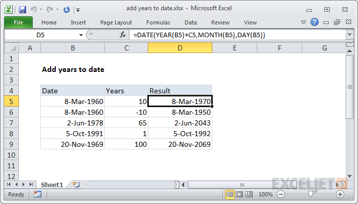 how-to-add-3-years-to-a-date-in-excel