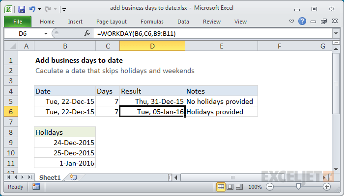 how-to-add-business-days-in-excel