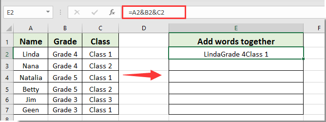 how-to-add-words-in-excel