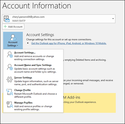 how do i change my microsoft outlook email address