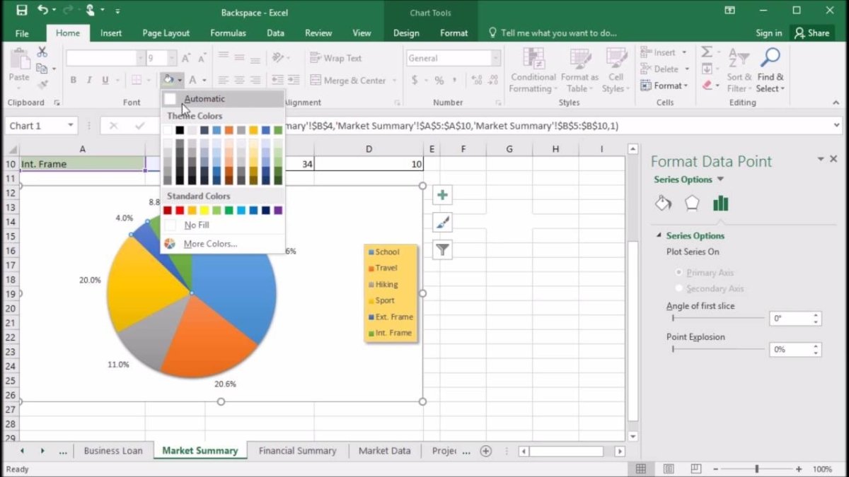 How to Change Pie Chart Colors in Excel?