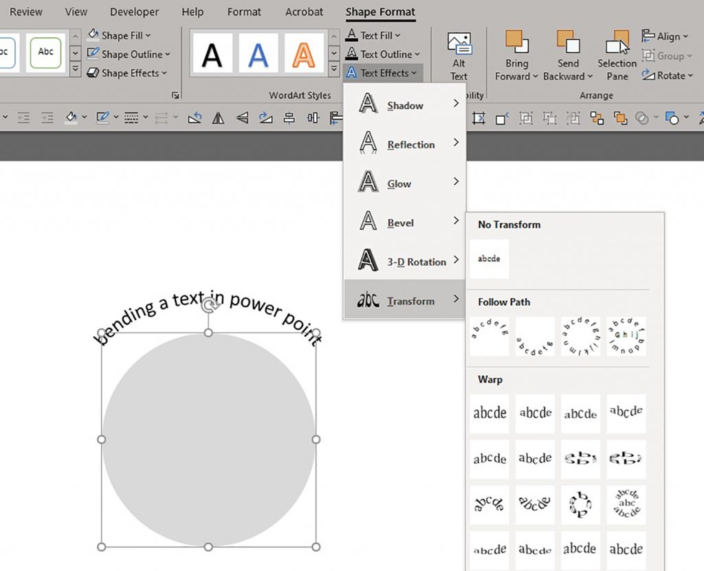 How To Make Text Curve In Docs