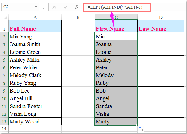 how-to-extract-first-name-in-excel