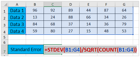 how-to-find-standard-error-of-the-mean-in-excel