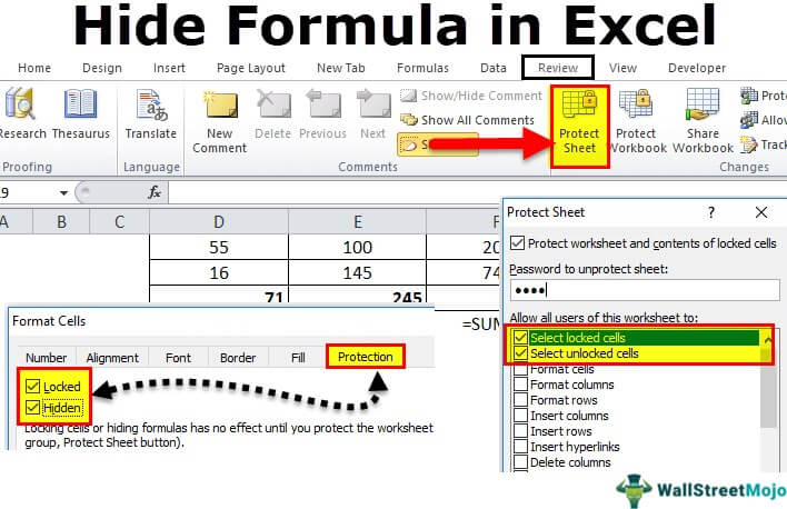 How To Hide Cell Formulas In Excel 0491