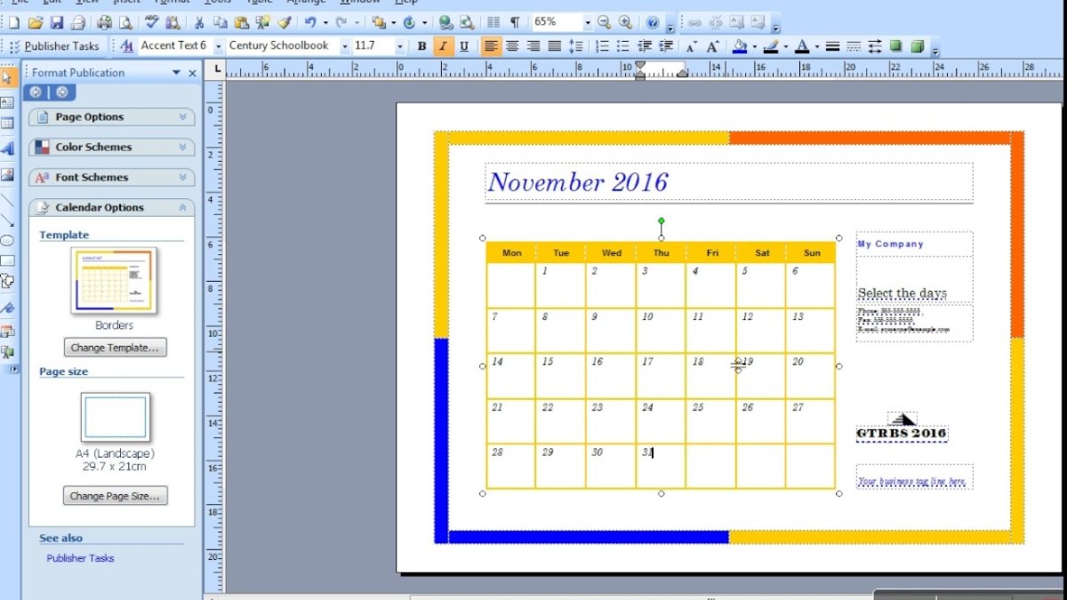 How to Make a Calendar in Microsoft Publisher?