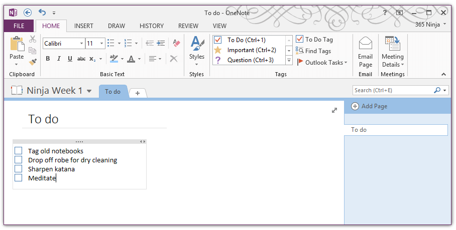 How To Do To Do List In Onenote