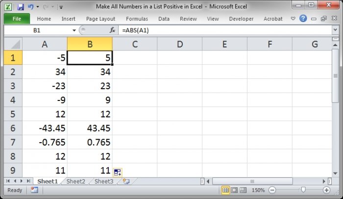 how-to-make-all-numbers-positive-in-excel