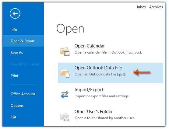 How to Open Archive Emails in Outlook