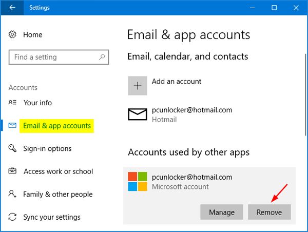 2 Options to Delete/Remove Microsoft Account from Windows 10 Laptop/PC