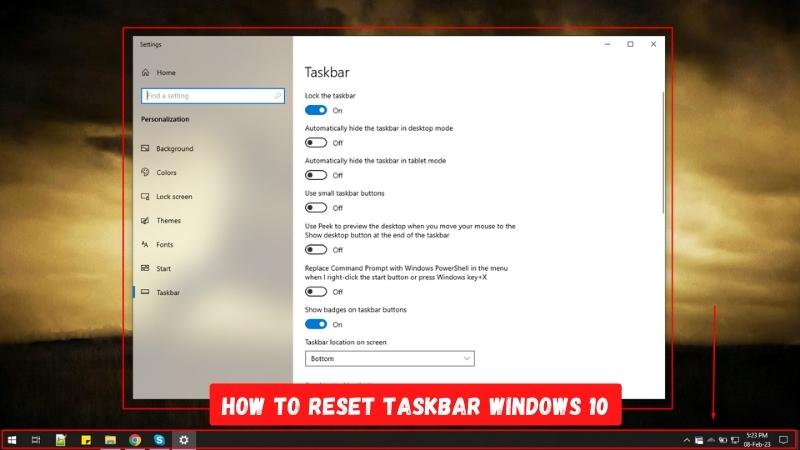 How to Reset Taskbar Windows 10? - keysdirect.us
