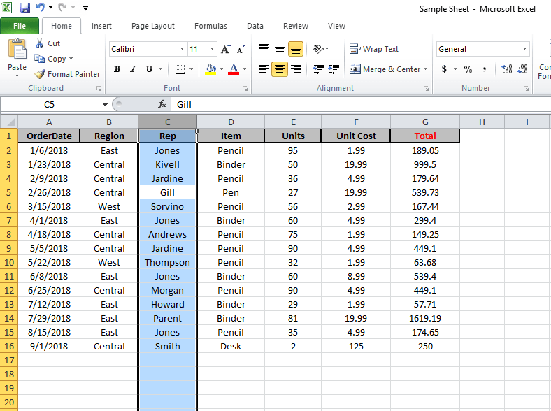 how-to-select-all-data-in-a-column-in-excel