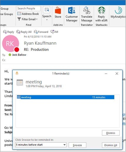 How to Send a Meeting Reminder in Outlook?