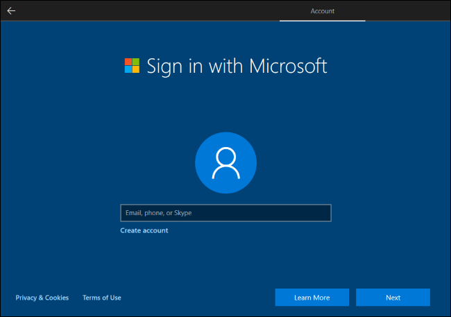 How to Setup Windows 10 Without Microsoft Account? - keysdirect.us