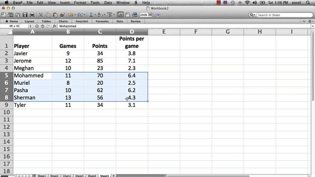 How to Shift Down in Excel