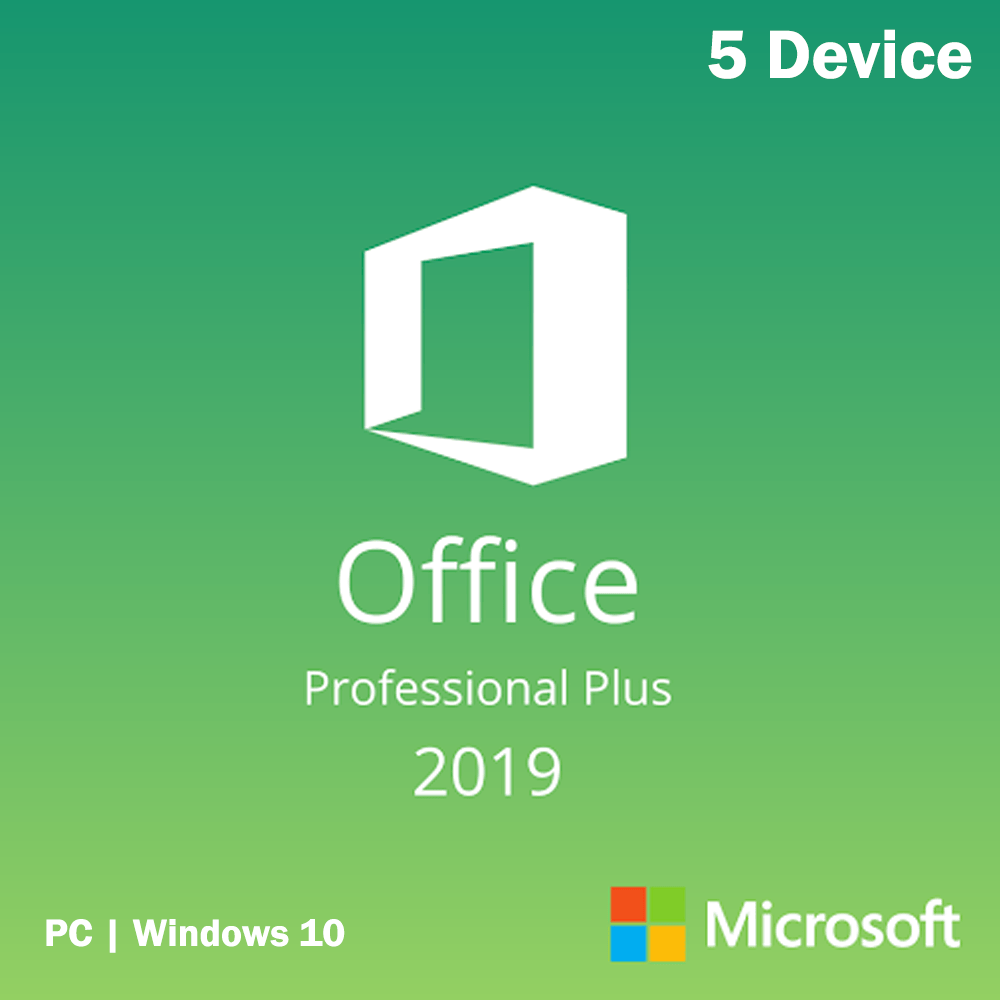 5U Microsoft Office Professional Plus 2019 RETAIL - 5 Device - keysdirect.us