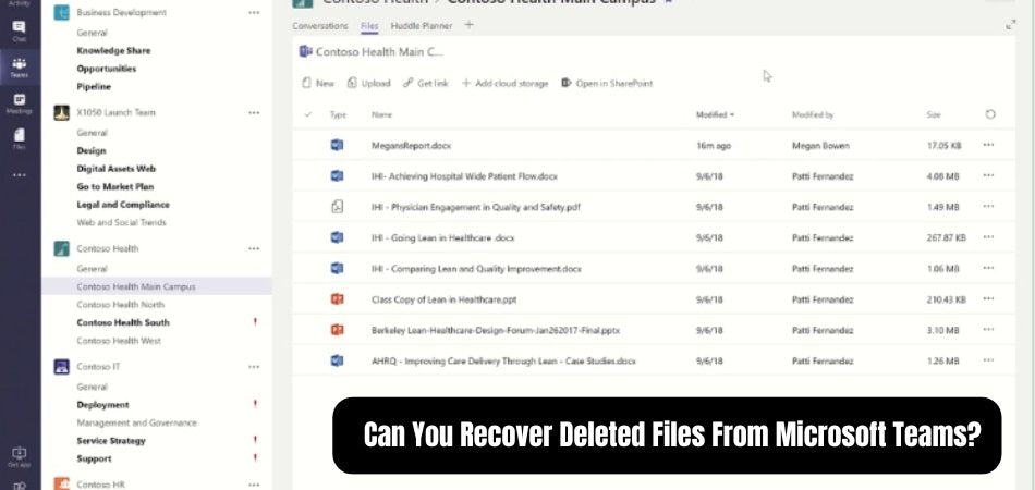Can You Recover Deleted Files From Microsoft Teams? - keysdirect.us