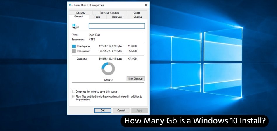 How Many Gb is a Windows 10 Install? - keysdirect.us