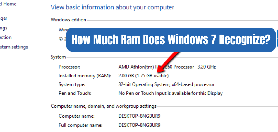 How Much Ram Does Windows 7 Recognize? - keysdirect.us