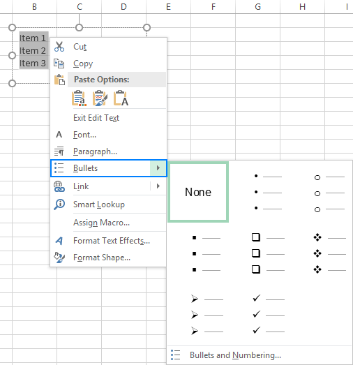 How to Add a Bullet Point in Excel? - keysdirect.us