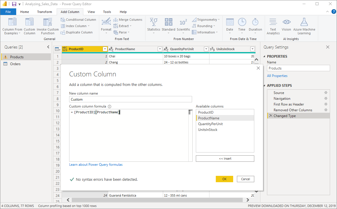 How to Add a Column in Power Bi? - keysdirect.us