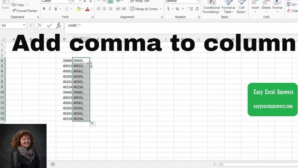 How to Add a Comma in Excel? - keysdirect.us