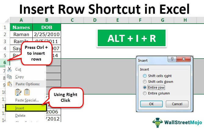 How to Add a Row in Excel Shortcut? - keysdirect.us