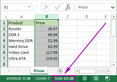 How to Add a Whole Column in Excel? - keysdirect.us