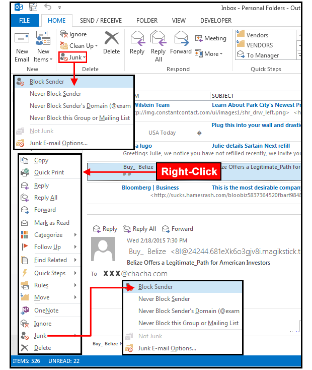 How to Block Spam in Outlook? - keysdirect.us