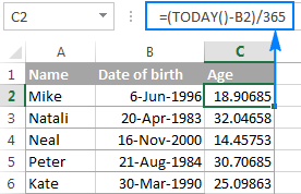How to Calculate Age From Date of Birth in Excel? - keysdirect.us