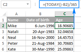 How to Calculate Age on Excel? - keysdirect.us