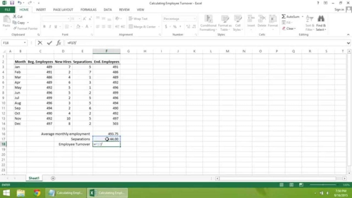How to Calculate Turnover Rate in Excel? - keysdirect.us