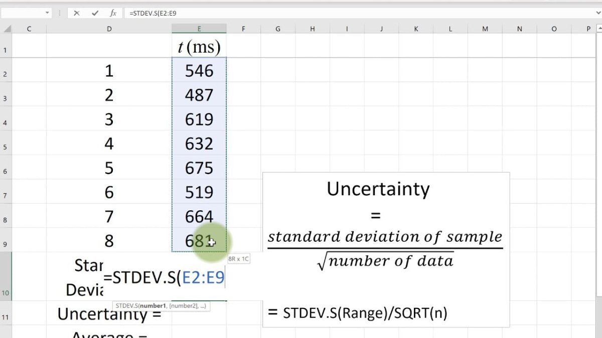 How to Calculate Uncertainty in Excel? - keysdirect.us