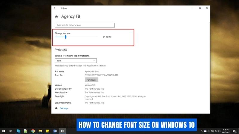 How to Change Font Size on Windows 10? - keysdirect.us
