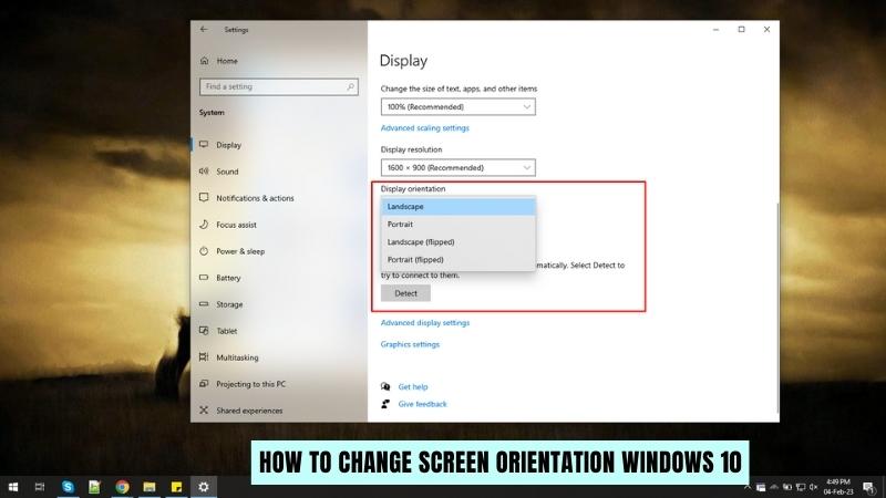 How To Change Screen Orientation Windows 10? - keysdirect.us