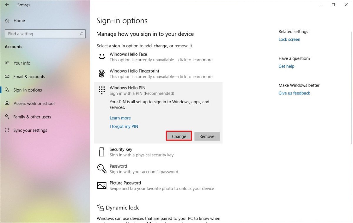 How to Change the Pin on Windows 10? - keysdirect.us
