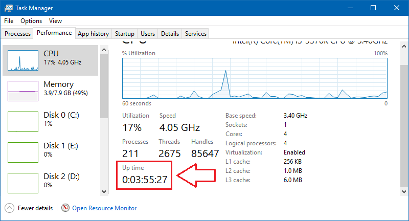 How to Check Uptime in Windows Server 2012 R2? - keysdirect.us