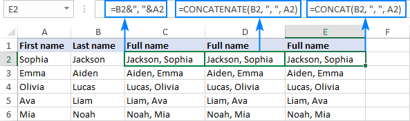 How to Combine Names in Excel With Comma? - keysdirect.us