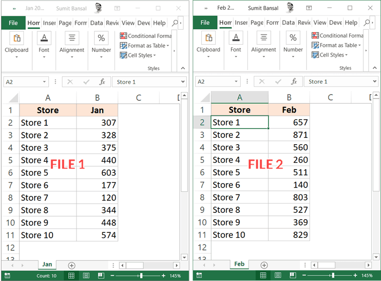 How to Compare Two Files in Excel? - keysdirect.us