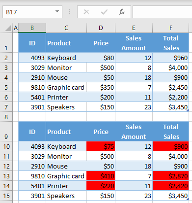 How to Compare Two Tables in Excel? - keysdirect.us