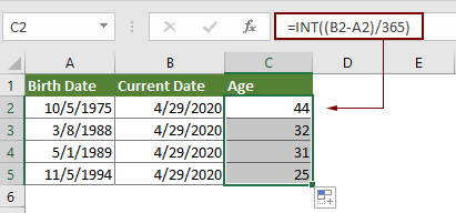 How to Convert Dob to Age in Excel? - keysdirect.us