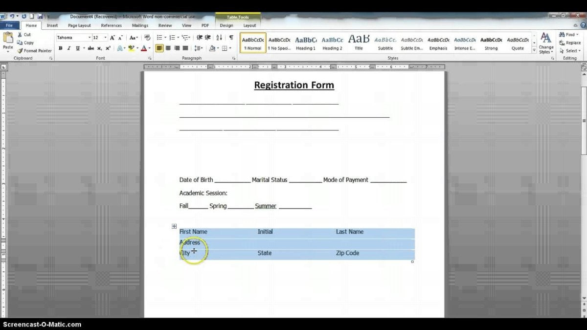 How to Create a Fillable Form in Microsoft Word 2010? - keysdirect.us