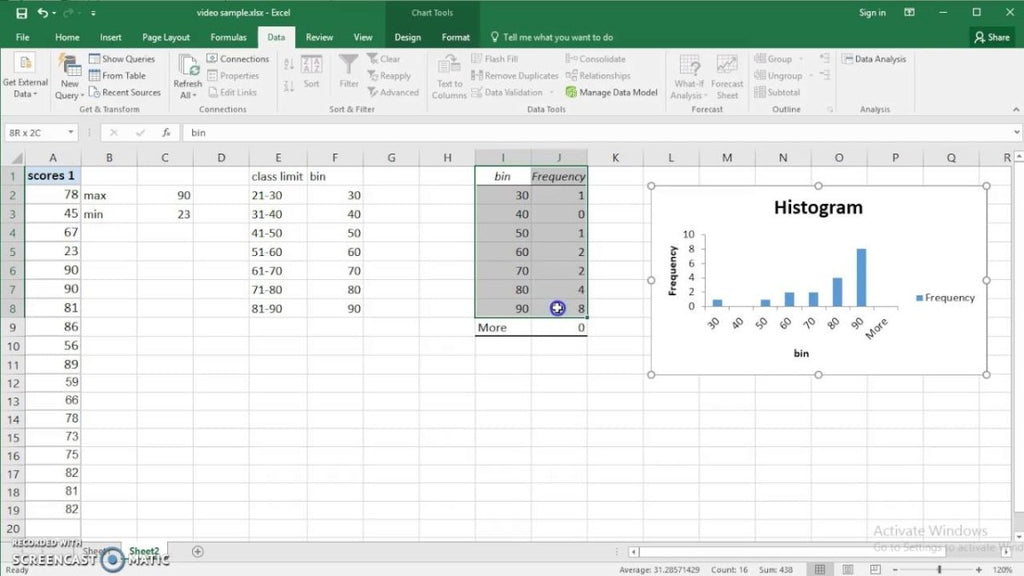 How to Create a Frequency Table in Excel