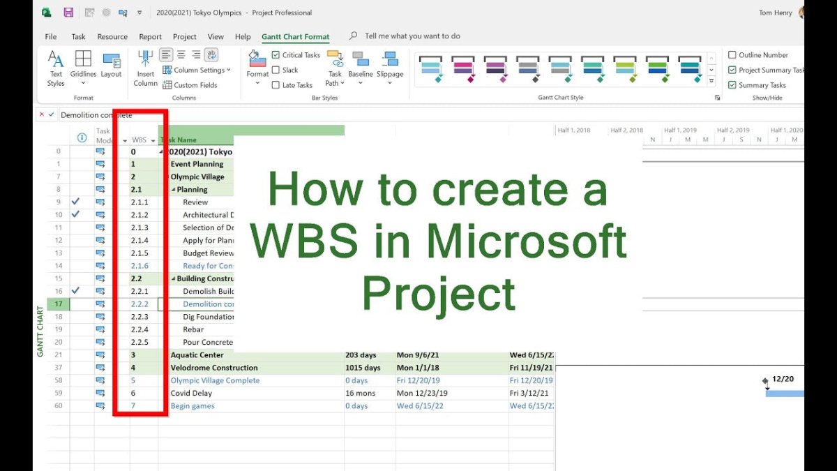 How To Create A Wbs In Microsoft Project? - keysdirect.us