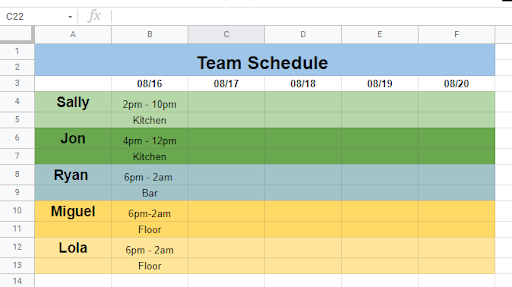 How to Create a Weekly Schedule in Excel? - keysdirect.us