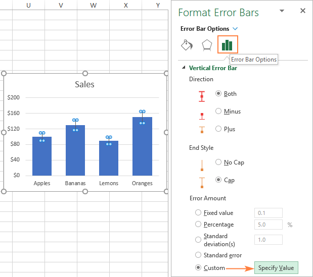 How to Create Error Bars in Excel? - keysdirect.us