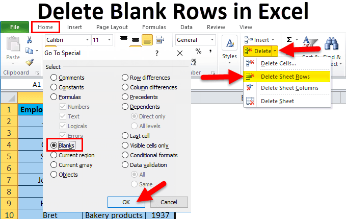 How to Delete Extra Rows in Excel