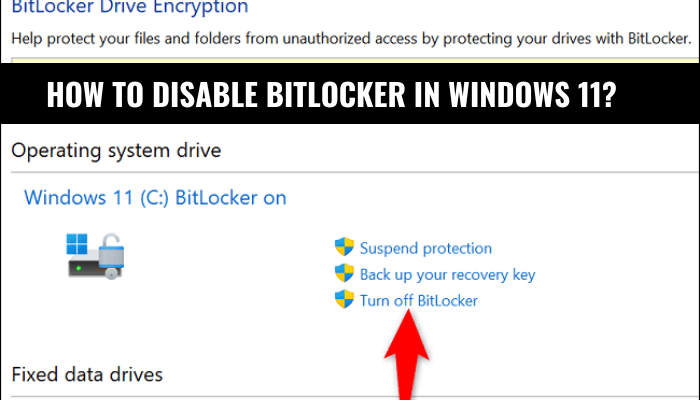 How to Disable Bitlocker in Windows 11? - keysdirect.us