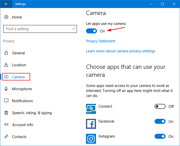 How to Disable Camera on Windows 10 - keysdirect.us