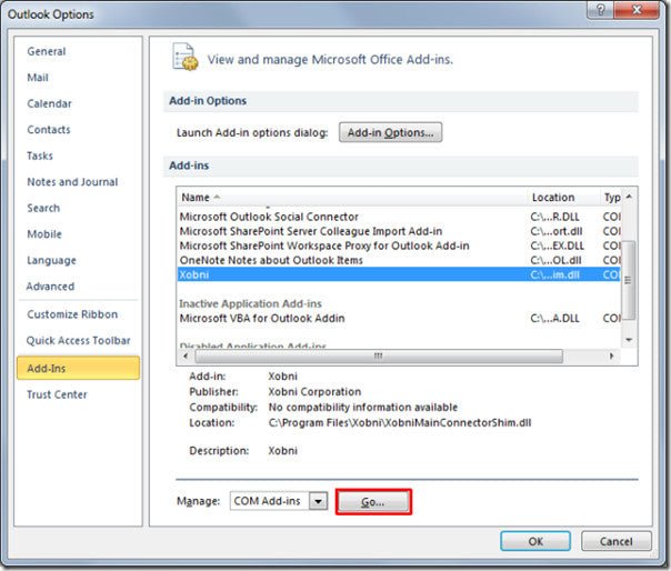 How to Disable Outlook Add Ins? - keysdirect.us
